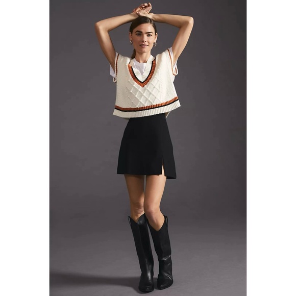 Anthropologie Maeve Willa Cable-Knit Sweater Vest Sz. Large - Picture 3 of 13